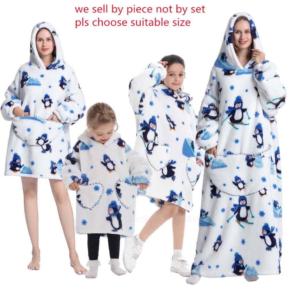 Family Hoodie Blanket for Winter Large Oversize Hoodie for Adult and Child Wearable Hooded Blanket The Clothing Company Sydney