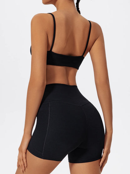 Women Two Piece Gym Workout Bra Yoga Set Shorts Fitness Wear Quick-Dry Sports Bra Flared Pants Suits