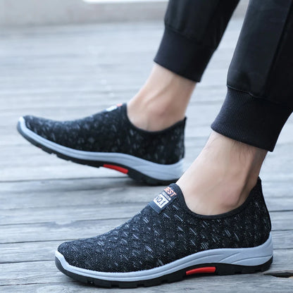 Summer Mesh Casual Shoes Breathable Slip on Mens Loafers Lightweight Sneakers Non-slip Walking Shoes The Clothing Company Sydney