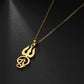 Tamil Om Symbol Pendant Necklace Stainless Steel Vintage Trident Yoga Shiva Symbol Necklaces Amulet Jewellery Gifts