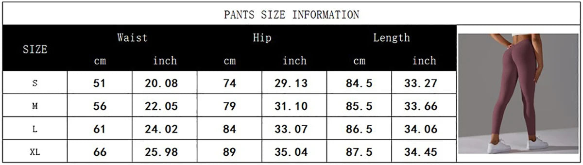 V Shape Waist Push Up Women's Fitness Yoga Pants Workout Tights Gym Leggings