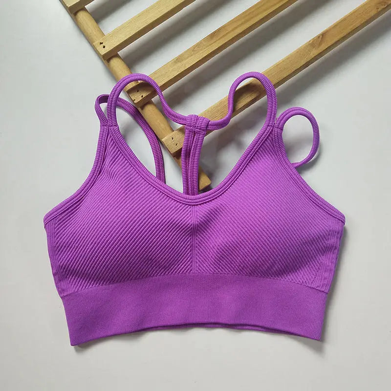 Women's Breathable Sports Bra Fitness Tops Gym Crop Top Brassiere Push Up Sport Bras Gym Workout Top Seamless Yoga Bra The Clothing Company Sydney