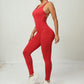 One Piece Backless Bodycon Scrunch Jumpsuit Women Dance Fitness Overalls Push Up Sleeveless Yoga Sport Jump Suit The Clothing Company Sydney