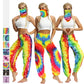 Tie-Dye High Waist Harem Pants Yoga Trousers Baggy Elastic Waist Boho Pants Casual Loose Beach Pants