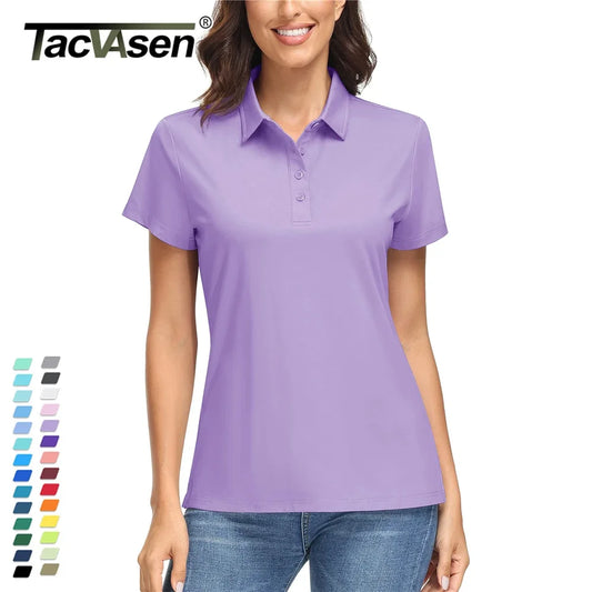 Summer UPF 50+ Short Sleeve Shirts Women's Sun Protection T-shirts Quick Dry 4 Buttons Tennis Workout Tee Golf Pullovers The Clothing Company Sydney