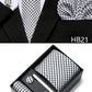 5 piece 7.5 cm Width Tie Sets Black Men's Tie Hankerchiefs Cufflinks clip Box wedding gift handmade Necktie Set The Clothing Company Sydney