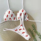 Swimwear Cherry Print Thong Bikini Set Thong Swimsuit Two Piece Bathing Suit Beach Wear The Clothing Company Sydney