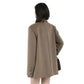 Women's Wool Blend Coat Solid Mid Long Woollen Blazer Thick Warm Blouse Overcoat Office Autumn Winter Jacket