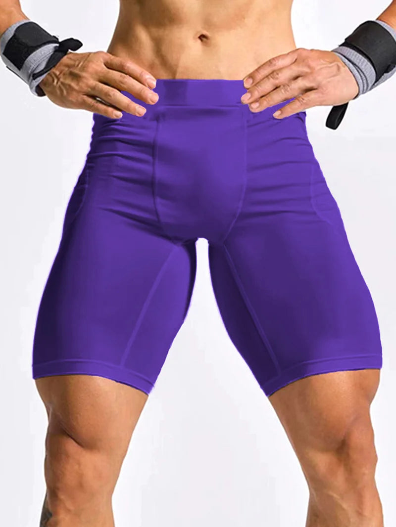 Men's Bodybuilding Shorts Gym Running Leggings Male Joggings Elastic Compressions Sweatpant Football Basketball Tights Shorts