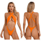 One Piece Womens Bodysuit High Cut Tight Monokini Summer Swimsuit Party Romper Swimwear