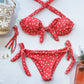 Polka Dot Knotted Bandeau Brazilian Bikini Women Swimwear Female Swimsuit Two-pieces Bikini set Bather Bathing Suit