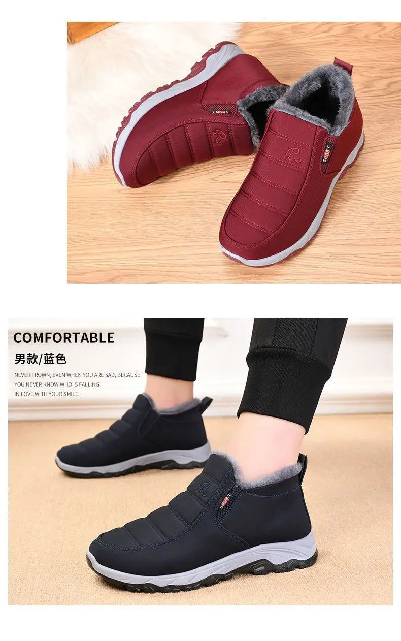 Men's Autumn Winter Casual Cotton Warm Wear Resistant Chunky Sole Shoes