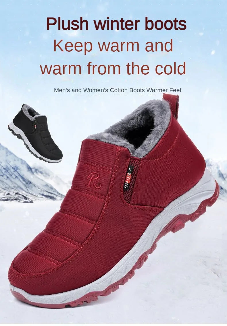 Men's Autumn Winter Casual Cotton Warm Wear Resistant Chunky Sole Shoes