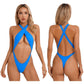 One Piece Womens Bodysuit High Cut Tight Monokini Summer Swimsuit Party Romper Swimwear