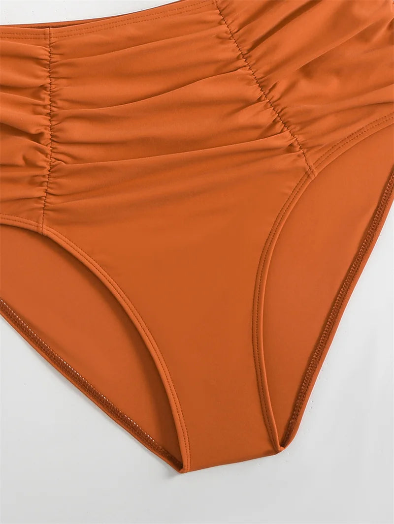 High Waist Women’s Two Piece Swimsuit Bikini Swimwear Beach Surfing Classical Bathing Suit