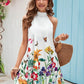 Floral Print Round Neck Sleeveless Summer Dress The Clothing Company Sydney