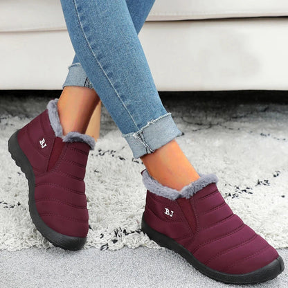 Women’s Fur Snow Boots – Waterproof Slip-On Ankle Shoes The Clothing Company Sydney