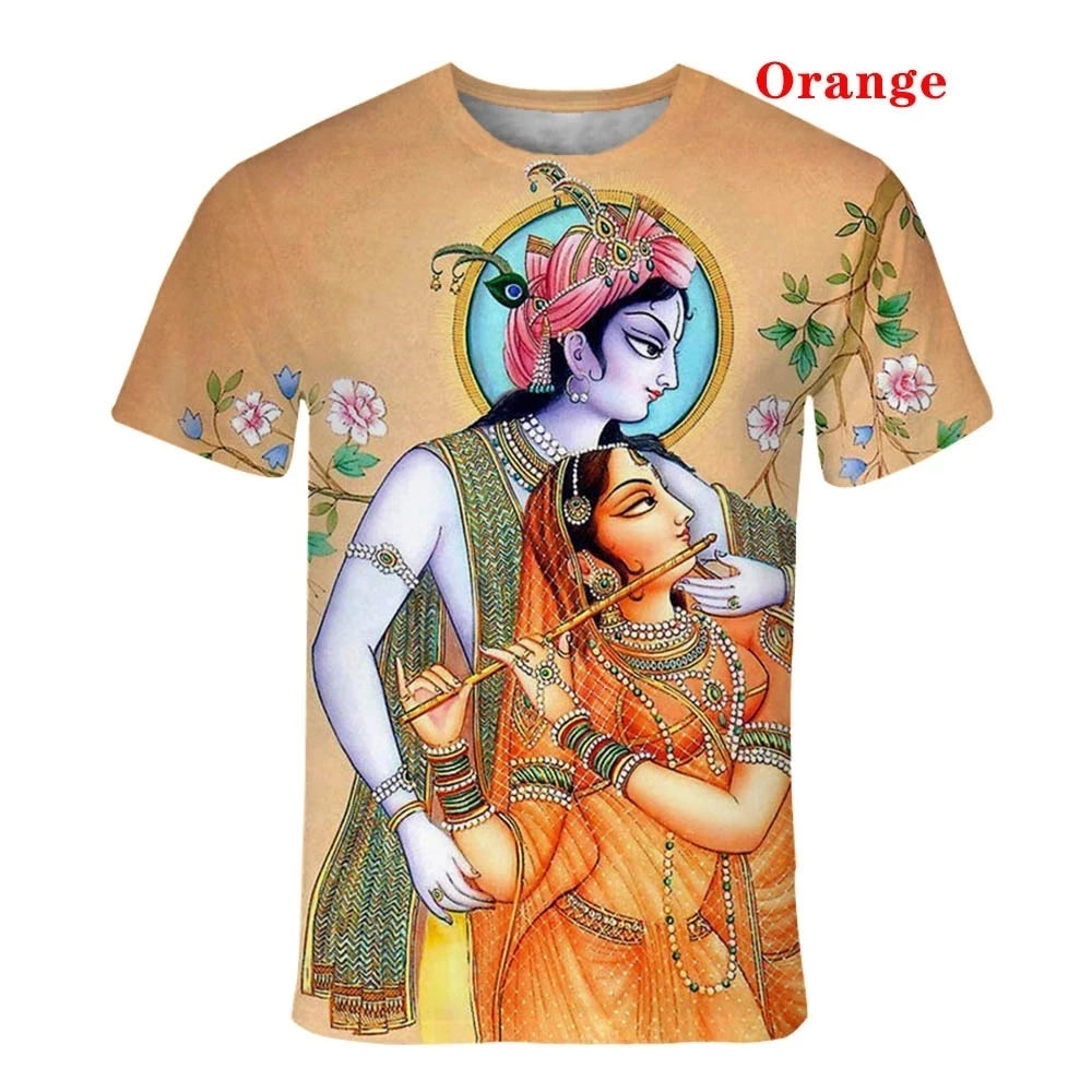 Summer Men Women 3D Print Hindu God Lord Shiva Cool Fashion T Shirt Short Sleeve T-shirt Tops