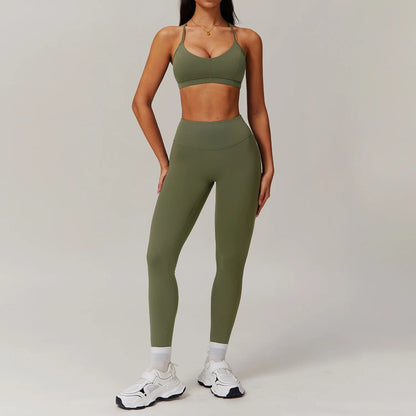 2 Piece Sportswear Yoga Set Gym Clothes Tracksuits Women's Fitness Set Athletic Wear Sports Bra Leggings Outfit The Clothing Company Sydney