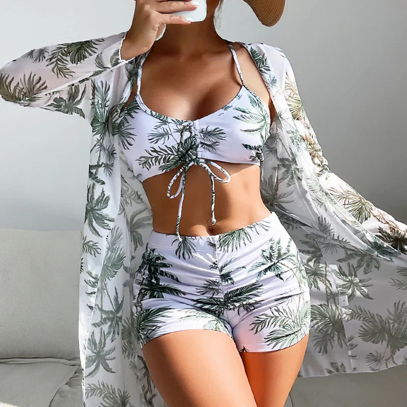 3 Piece Summer Print Swimsuits Tankini Sets Swimwear Beach Wear Bathing Suits Pool Women's Swimming Suit The Clothing Company Sydney