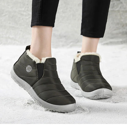 Men's Winter Ankle Boots – Slip-On Fur-Lined Waterproof Snow Shoes The Clothing Company Sydney