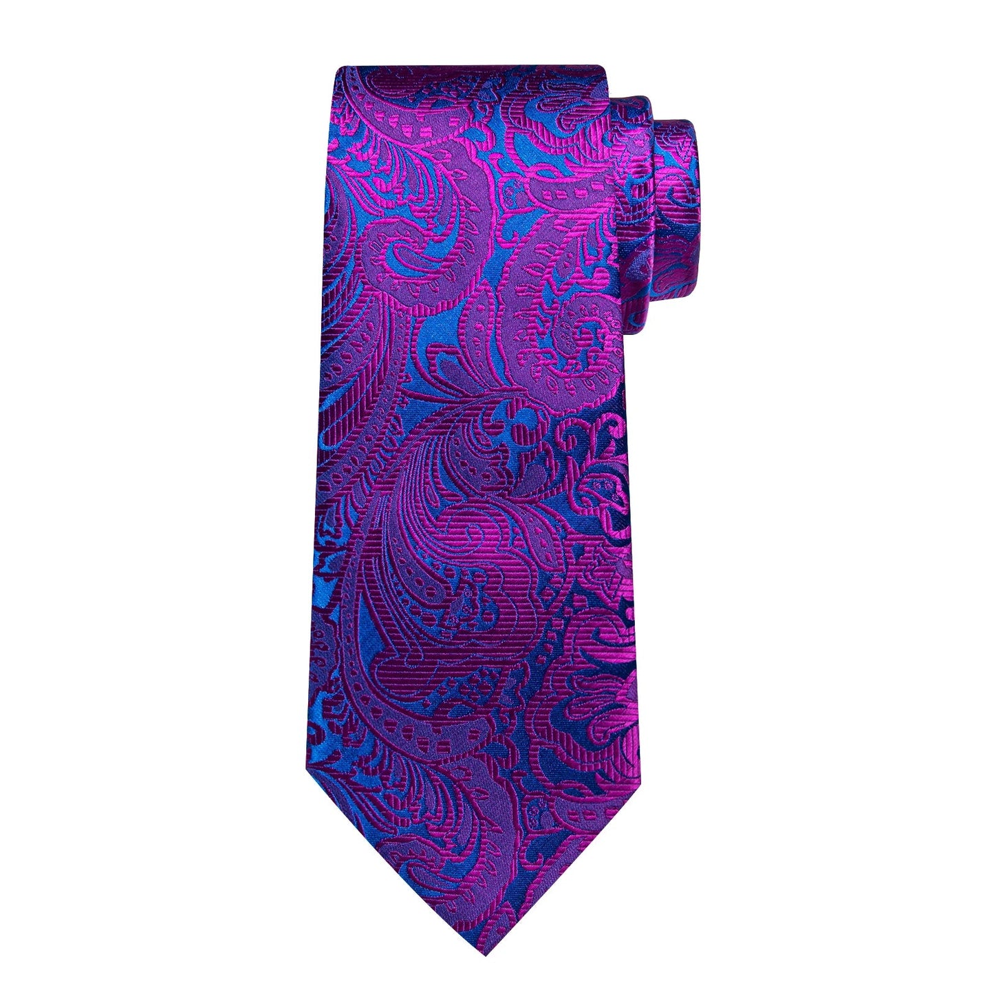 Luxury Purple Paisley Silk Tie Set for Men – 8cm Gift Set The Clothing Company Sydney