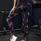 Hip Lifting Seamless Fitness Gym Leggings Tie-Dye Yoga Pants Women's Exercise Tights High Waist Workout Pants