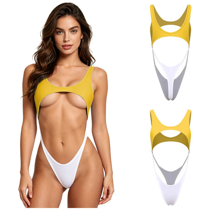 Women's One-piece Swimsuit Micro Bikini Bathing Suit Beachwear Sleeveless Bodysuit Swimwear