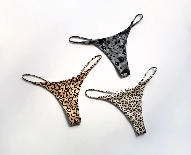 5 Pack Cotton G String Leopard Women Panties Flower Briefs Thong Low Waist T-back Underwear Seamless Lingerie