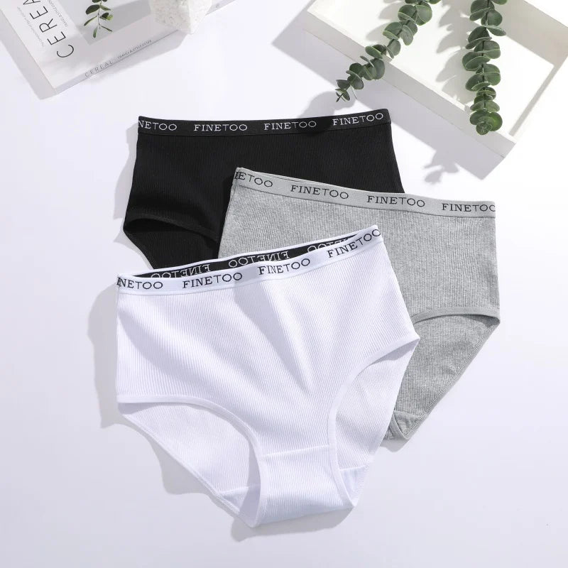 Women's Seamless Cotton Briefs Women Plus Size Panties Solid Color Breathable Underwear Low Waist Soft Lingerie Undies