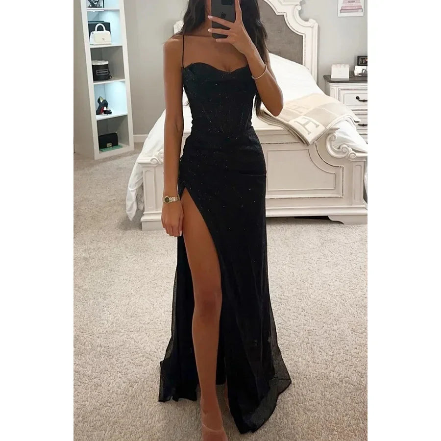 Women's Evening Dress Sequined Trumpet Long Dresses Female Elegant Fashion Bling Club Party Dress The Clothing Company Sydney