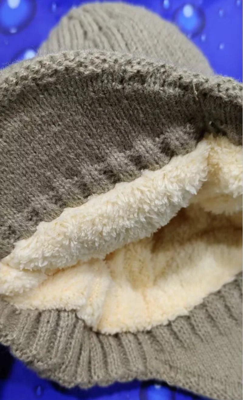 Men Women Winter Warm Plush Knitted Snow Fashion Hat Unisex Outdoor Ear Protection Caps Beanies Skulls