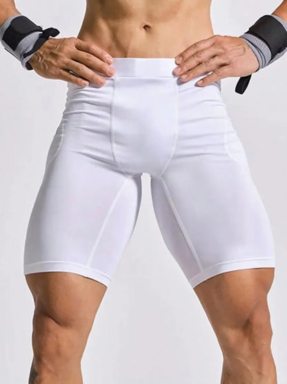 Men's Bodybuilding Shorts Gym Running Leggings Male Joggings Elastic Compressions Sweatpant Football Basketball Tights Shorts