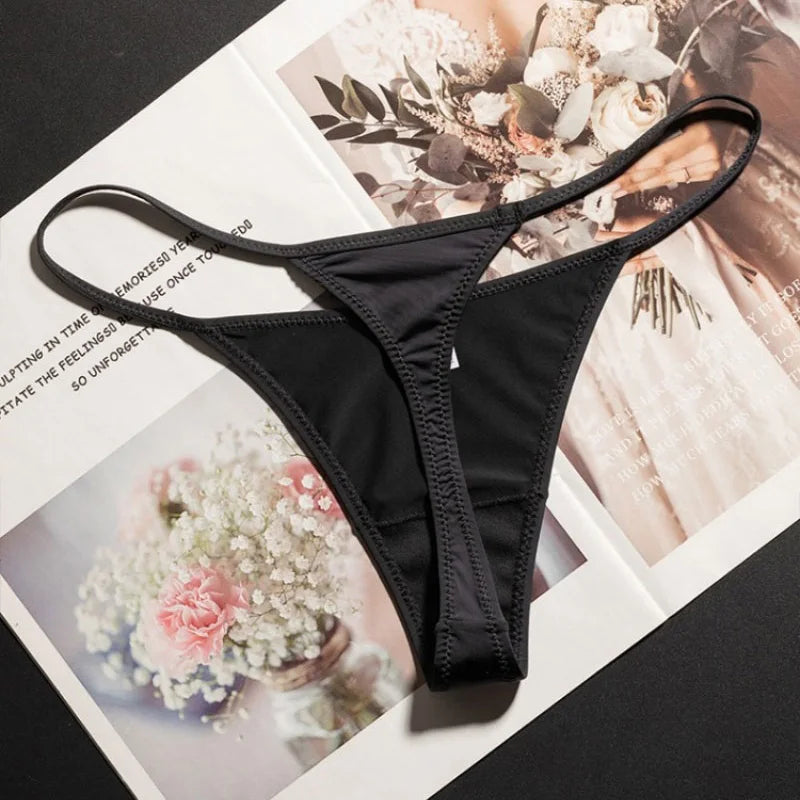 Low Waist G String Leopard Women Panties Briefs Thong Ice Slik T-back Underwear Seamless Lingerie