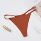 Women's Seamless Underpants Ice Silk Thongs Low Waist Bikini T-back Solid Color Traceless G-String Panties The Clothing Company Sydney