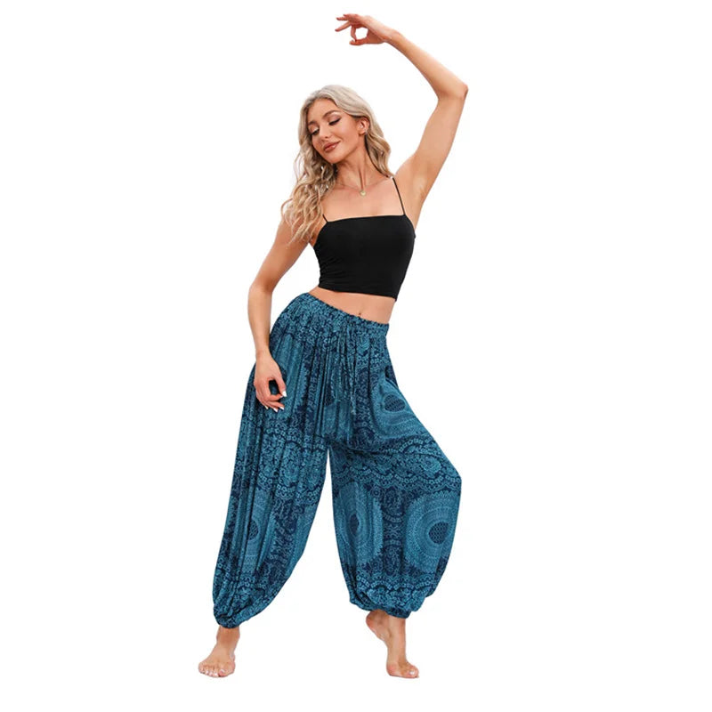 Boho Yoga Pants Women Hippie Harem Printed Dye High Waist Beach Wear The Clothing Company Sydney