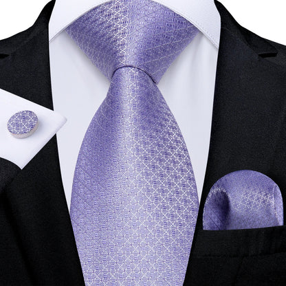 Luxury Purple Paisley Silk Tie Set for Men – 8cm Gift Set The Clothing Company Sydney