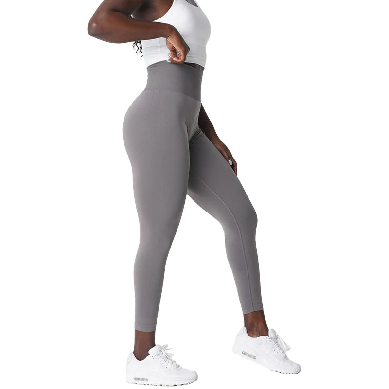 Seamless Womens Soft Workout Tights Fitness Outfits Yoga Pants High Waisted Gym Wear Spandex Leggings