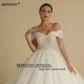 Ivory Beading Princess Wedding Dresses Bride Off The Shoulder Sleeveless Women Glitter Ball Bridal Gown Robes The Clothing Company Sydney