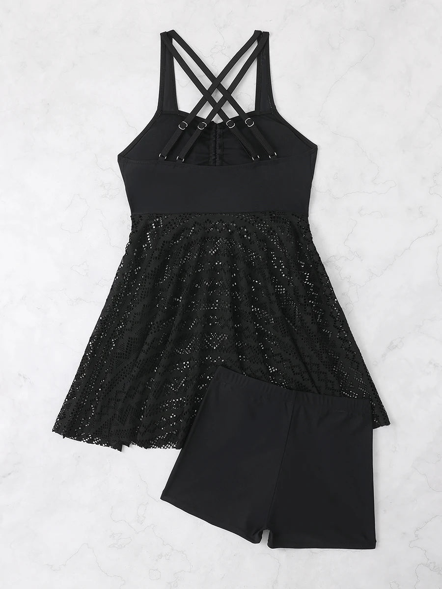 2 Piece Tankini & Beach Skirt Swimsuit Swimwear Bathers Bathing Swimming Suit Summer Beachwear