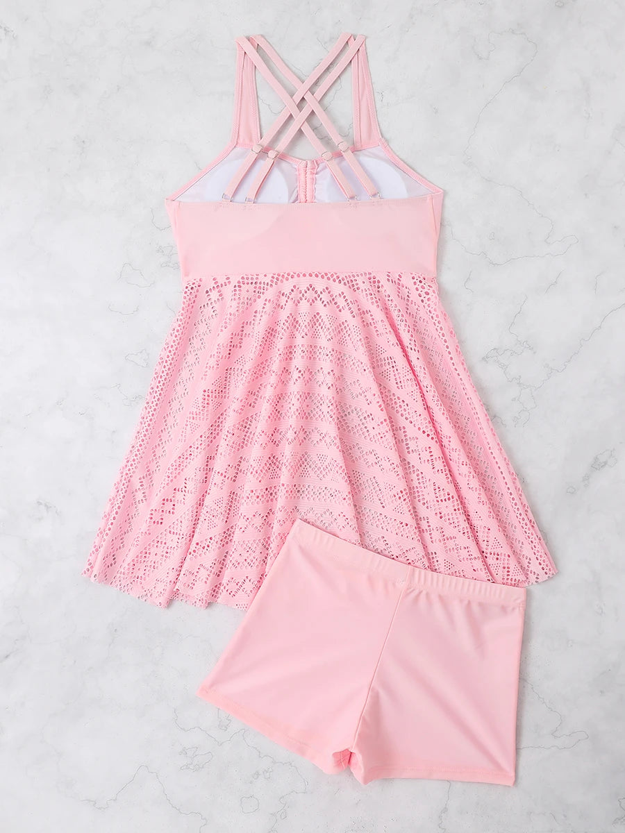 2 Piece Tankini & Beach Skirt Swimsuit Swimwear Bathers Bathing Swimming Suit Summer Beachwear