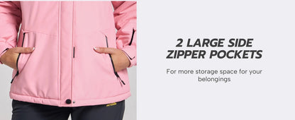 Womens Winter Thermal Warm Fleece Lined Waterproof Snow Ski Hood Coat Mountain Snowboarding Windbreaker Jacket The Clothing Company Sydney