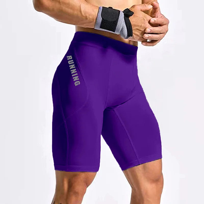 Men's Bodybuilding Shorts Gym Running Leggings Male Joggings Elastic Compressions Sweatpant Football Basketball Tights Shorts