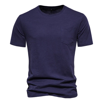 100% Cotton Men's T-shirt Casual Soft Fitness Summer T-shirts O-Neck Short Sleeve Top