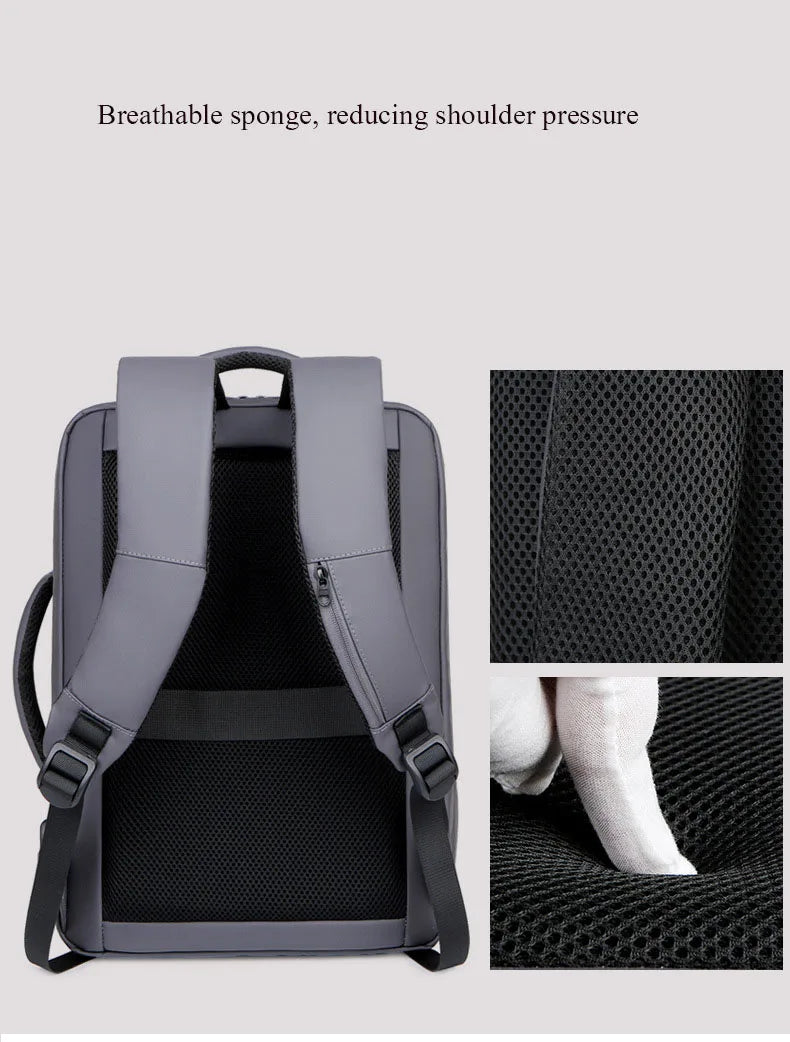 Large Backpack USB Charging Laptop Bagpack Waterproof Business Travel Cabin Hand Luggage Back Pack Bag