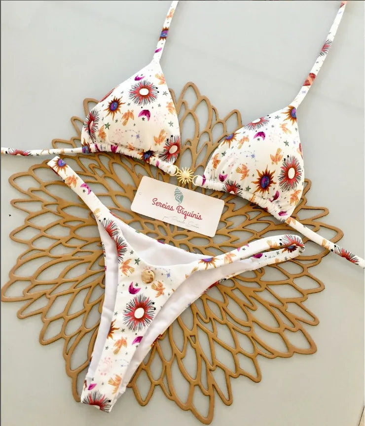 2 Piece Swimwear Leopard Printed Micro Bikini Set Striped Beachwear Summer Swimsuit Two-pieces Thong Bathing Suit
