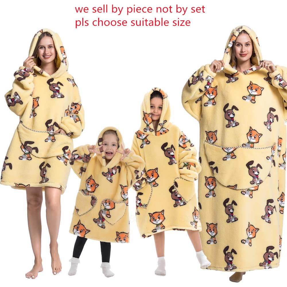 Family Hoodie Blanket for Winter Large Oversize Hoodie for Adult and Child Wearable Hooded Blanket The Clothing Company Sydney