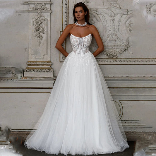 Vintage Scoop Neckline Beaded Lace Bridal Grown A Line Sweep Train Custom Made Wedding Dress The Clothing Company Sydney