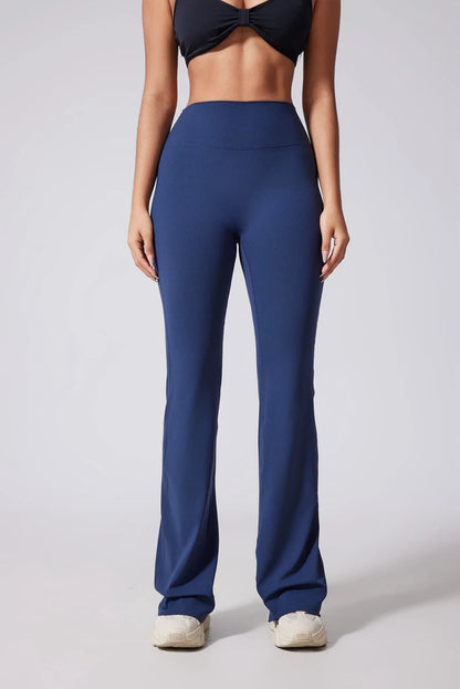 Women's Hip lifting flared pants high waisted yoga fitness pants sports micro flared yoga pants wide leg pants The Clothing Company Sydney