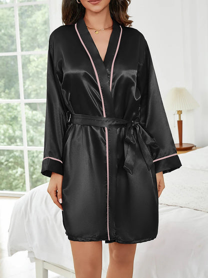 Womens Summer Thin Home Sleepwear Casual Bathrobe Fashion Nightwear Short Robe The Clothing Company Sydney